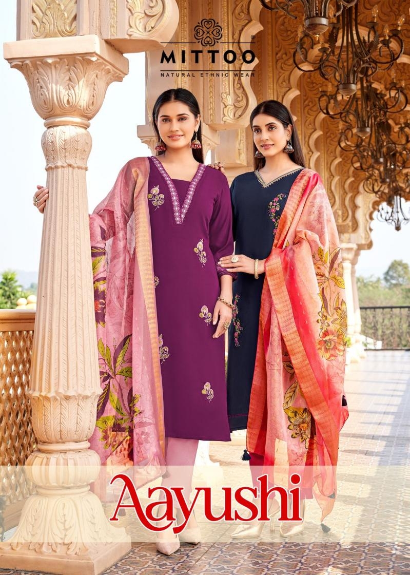 mittoo aayushi series 3001-3006 viscose silk wholesale suit 