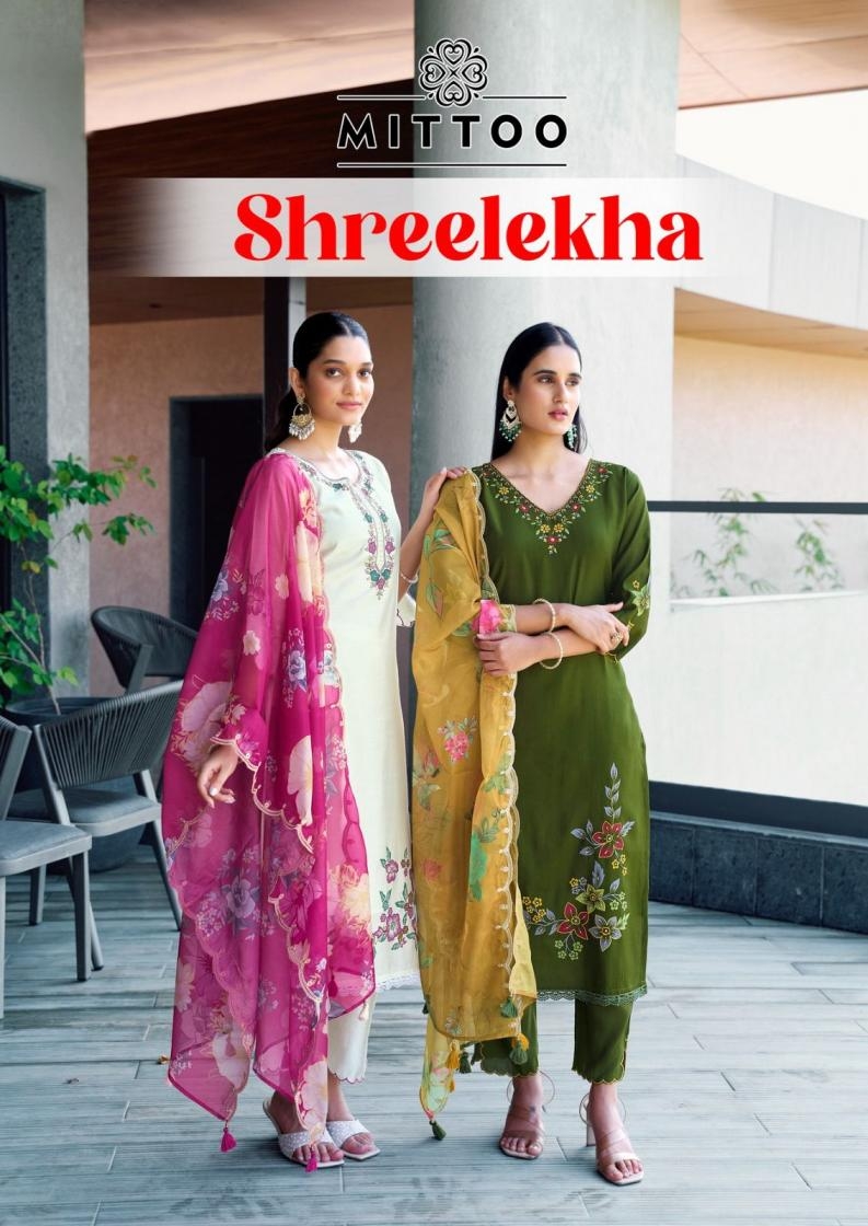 mittoo shreelekha series 3001-3004 modal viscose wholesale suit 