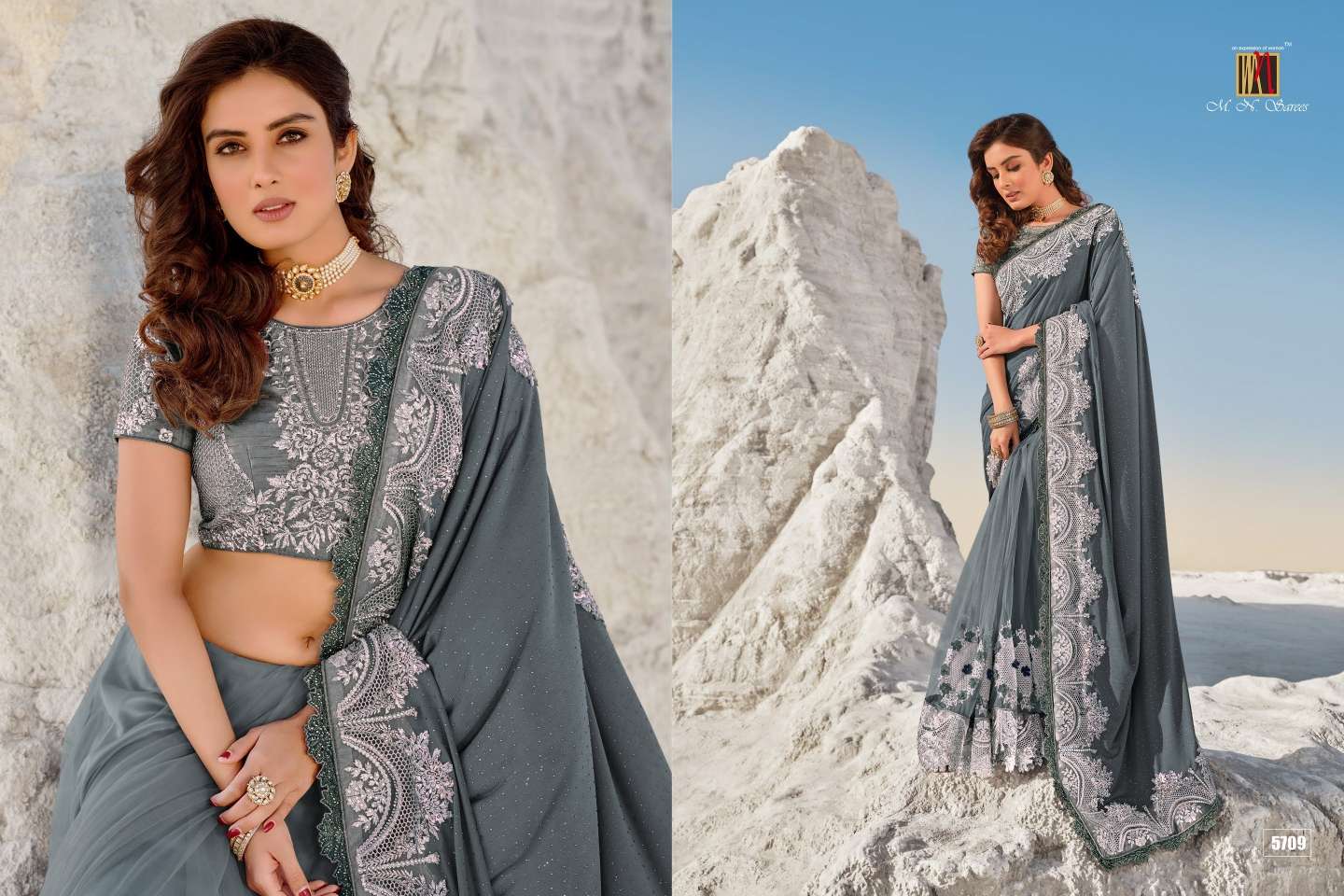MN M.N SEQUINCE HIT SERIES fancy wholesale saree