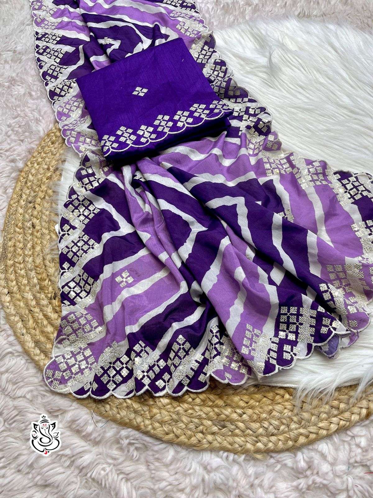 MS BRAND Chinon Silk Digital wholesale Sarees 