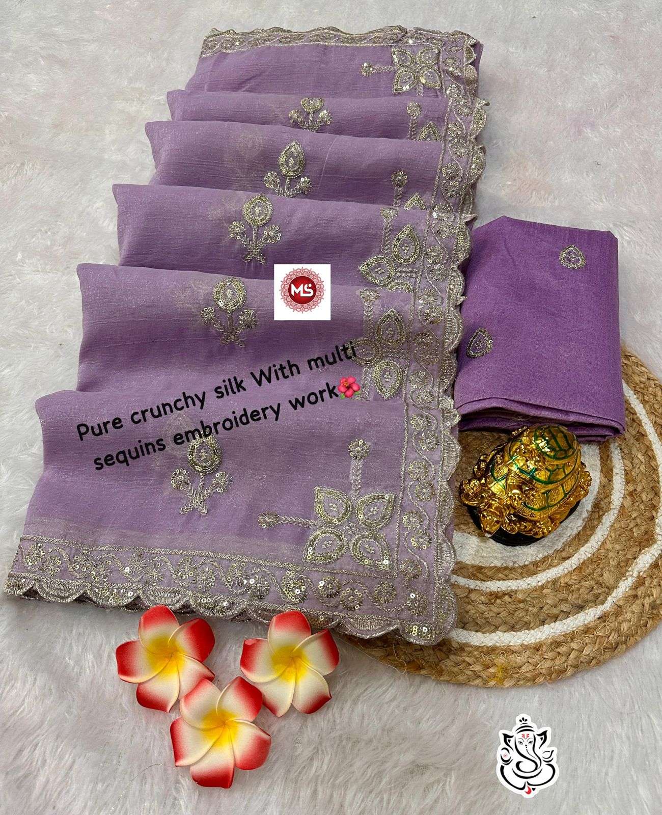 MS BRAND soft light weight crunchy silk wholesale saree