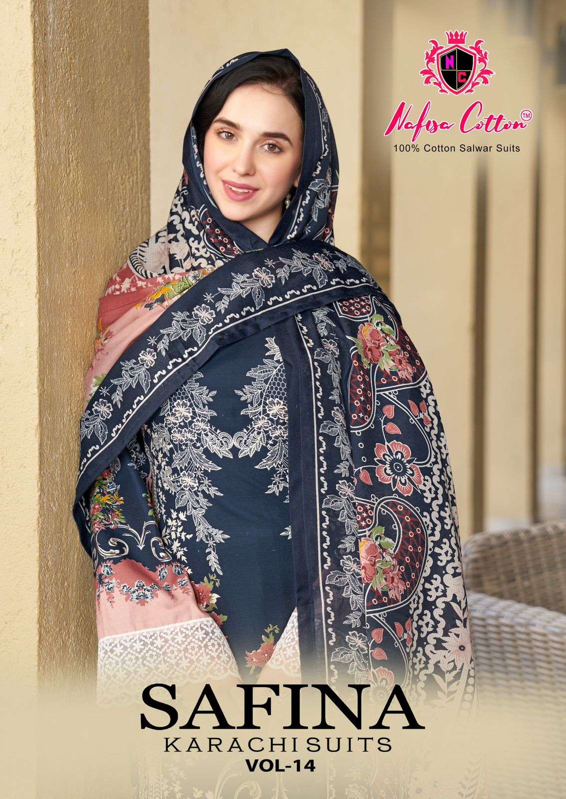 Nafisa Safina Vol-14 series 14001-14006 Heavy Soft Cotton wholesale suit 