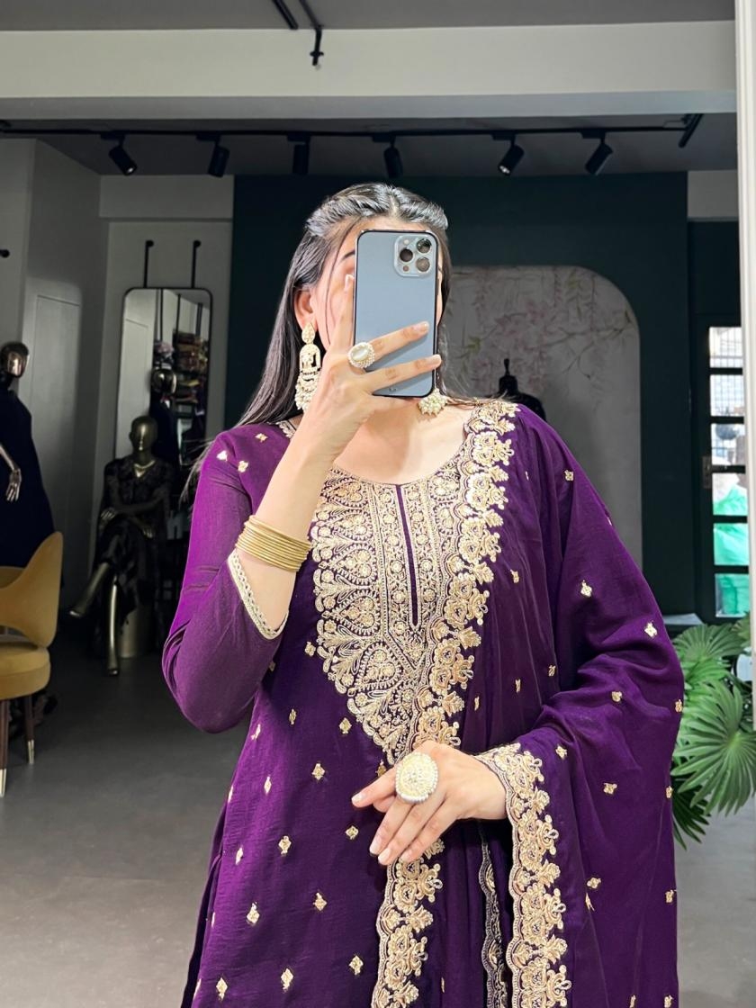 nnk3035 vichitra silk readymade stylish look suit for women