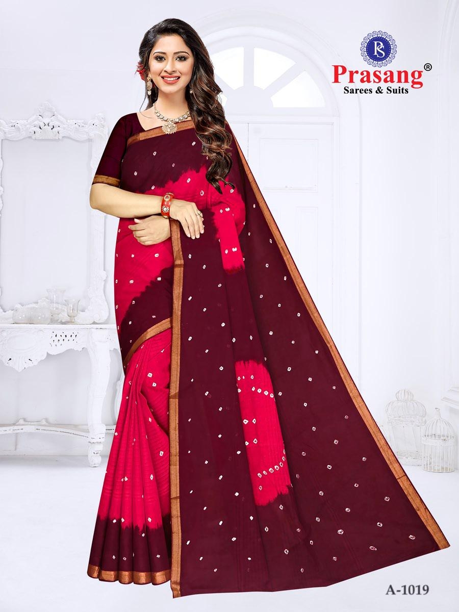 Premier Bandhej Bandhani vol-1 series 1001-1020 Pure Cotton wholesale saree