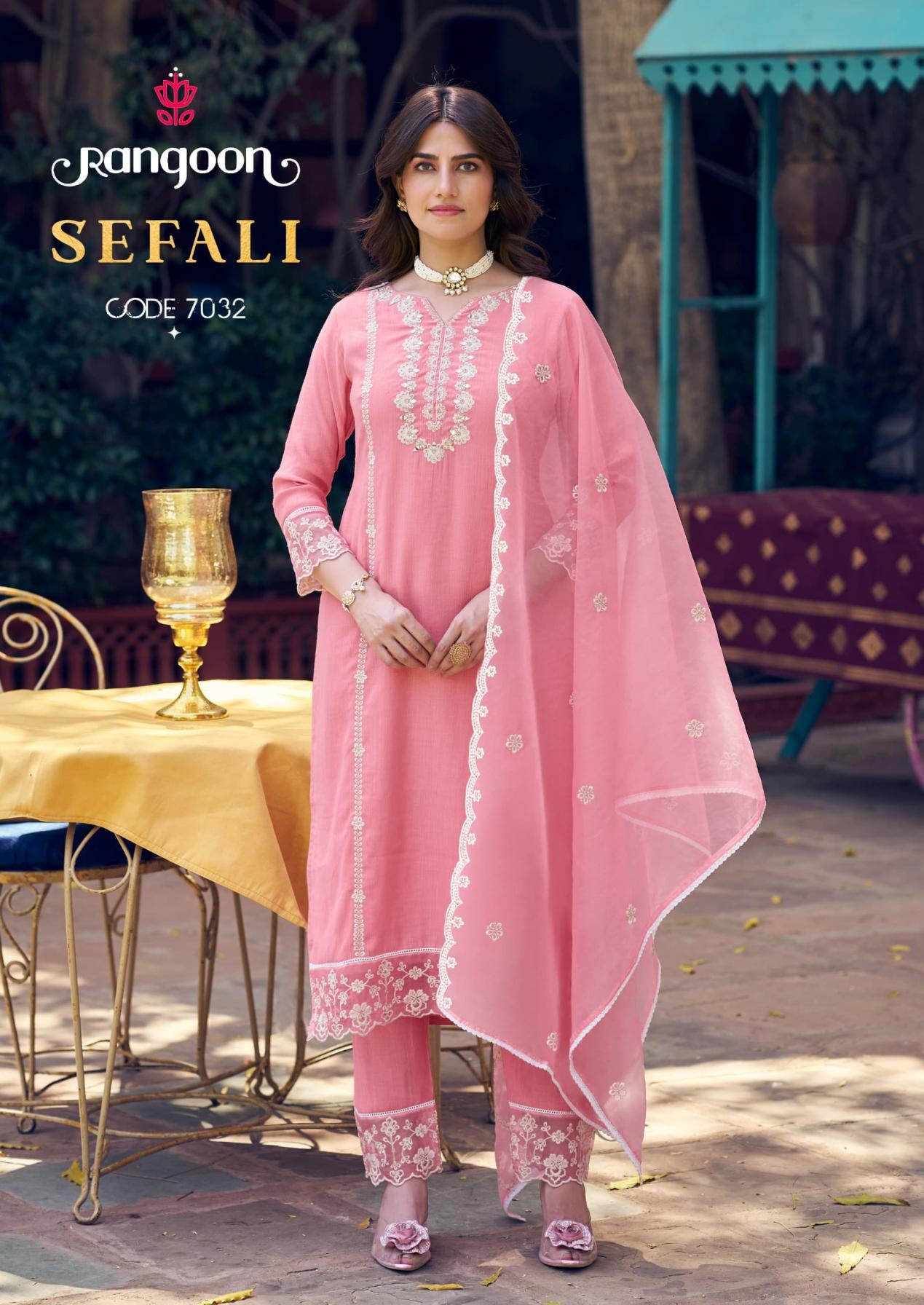 rangoon sefali series 7001-7004 viscose khadi wholesale suit 