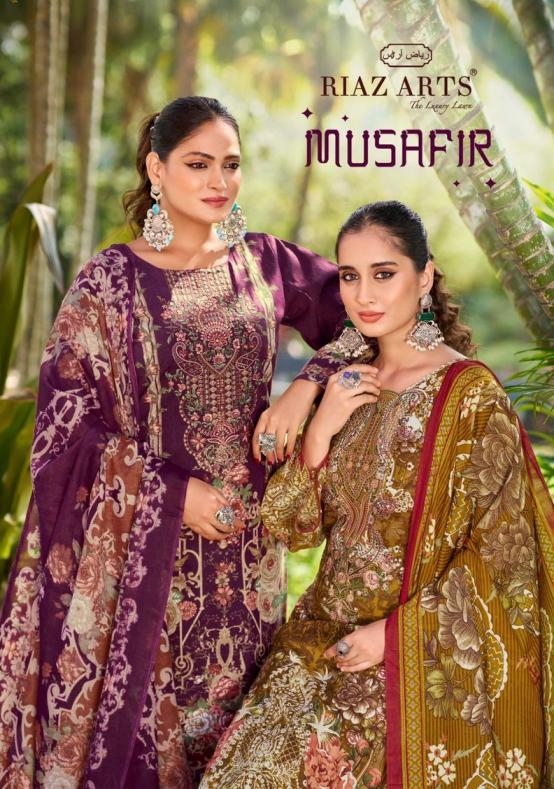 riaz arts musafir vol 24 series 1001-1006 KARACHI LAWN wholesale suit 