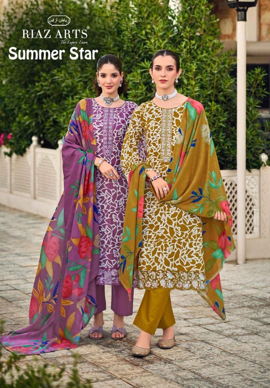 riaz arts summer star series 2001-2006 LAWN COTTON wholesale suit 