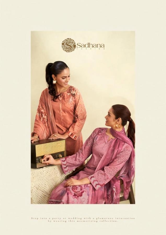 sadhana fashion zinat series 11458-11463 lawn cotton wholesale suit 