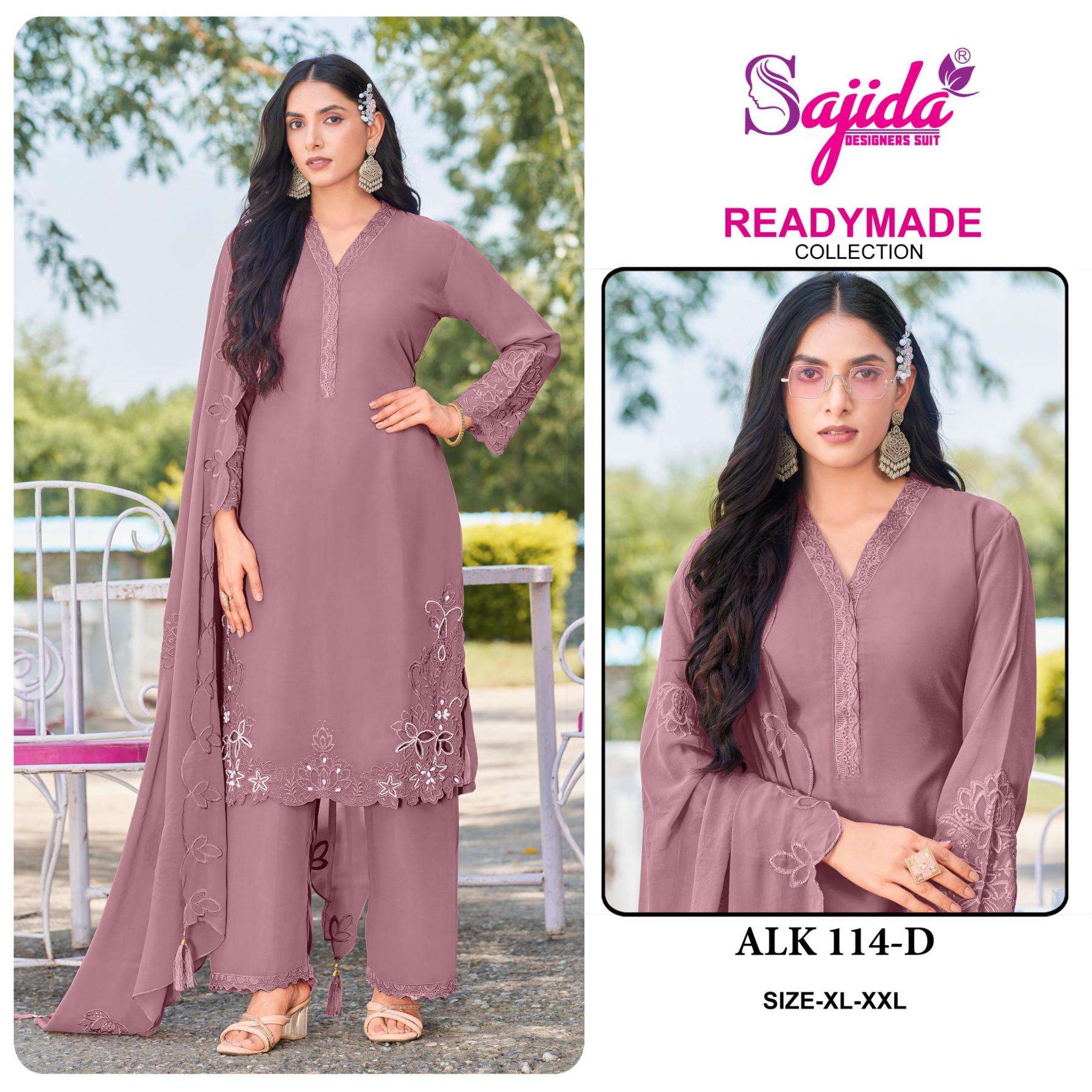 sajida designer alk 114 georgette wholesale suit 