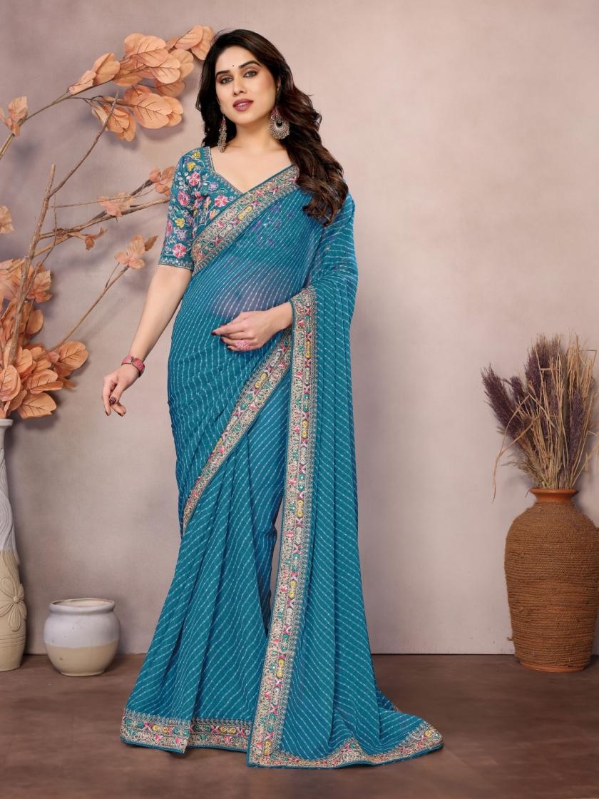 sakhi vol 2 georgette print classic look saree wholesaler