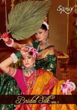 Saroj Bridal silk vol-1 series 1001-1006 50*600 silk wholesale saree