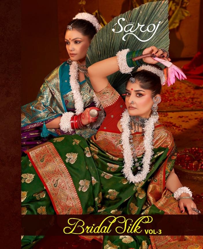 Saroj Bridal silk vol.3 series 1001-1006 50*600 silk saree