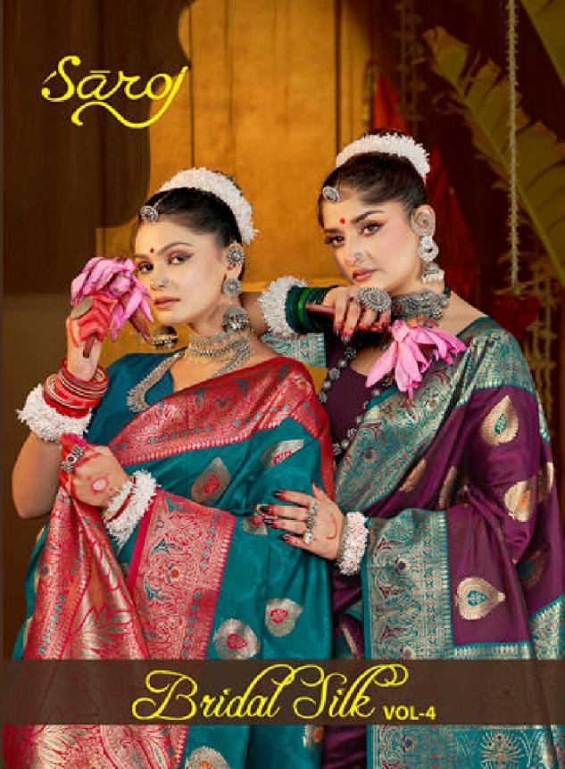 Saroj Bridal silk vol.4 series 1001-1006 50*600 silk wholesale saree