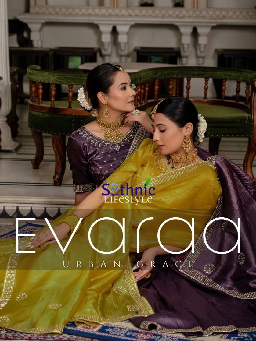 sethnic lifestyle evaraa series 78001-78004 gold crush wholesale saree