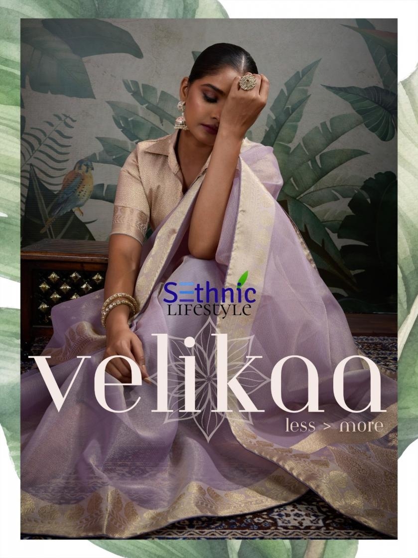 sethnic lifestyle velikaa series 87001-87005 tissue base wholesale saree