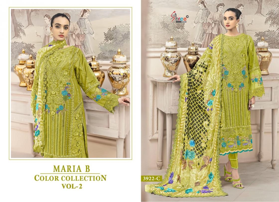 shree fabs mariya b color collection 2 series 3922 pure cotton wholesale suit 