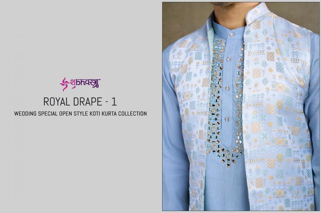shubhvastra royal drape vol 1 series 61261-61264 VISCOSE SILK mens kurta