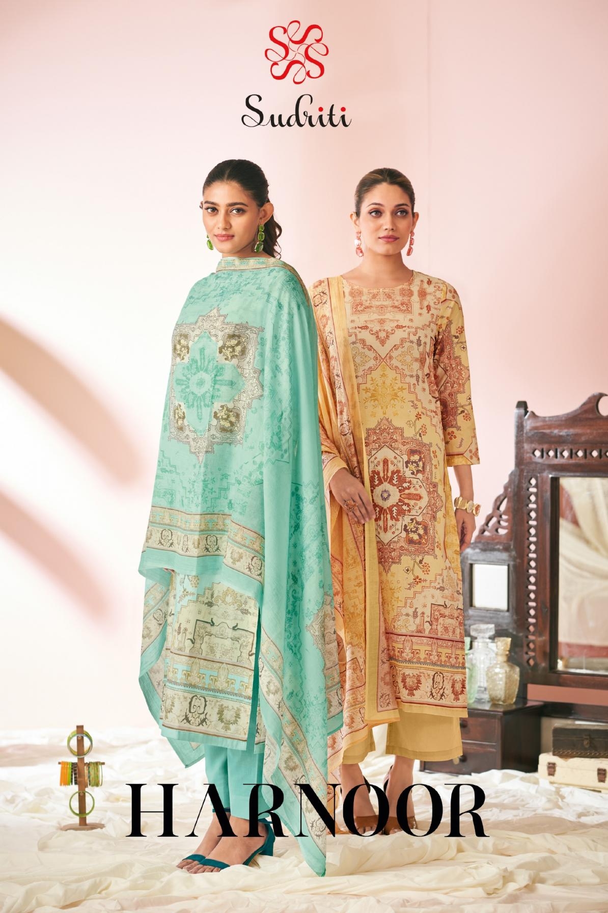 sudriti sahiba harnoor cotton lawn wholesale suit 