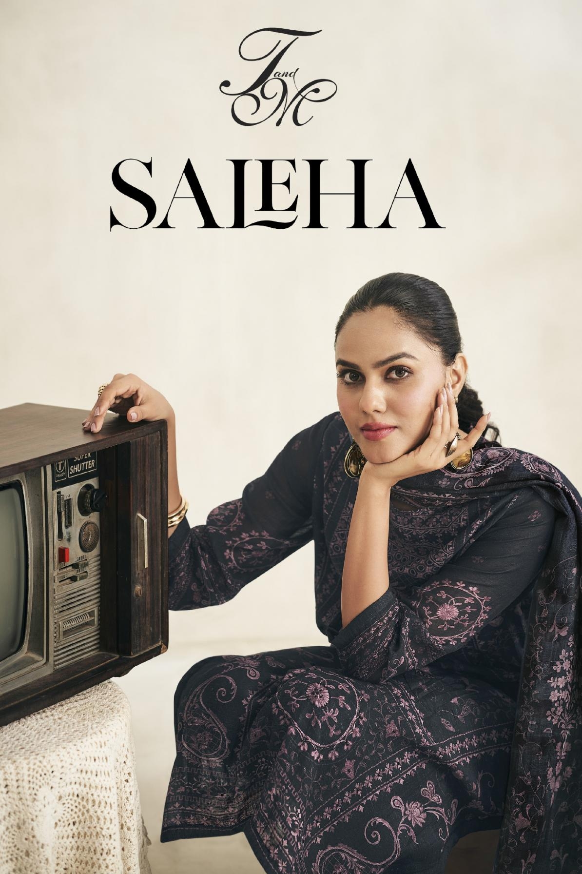 t&m saleha PURE LINEN DIGITAL PRINT WITH HAND WORK wholesale suit