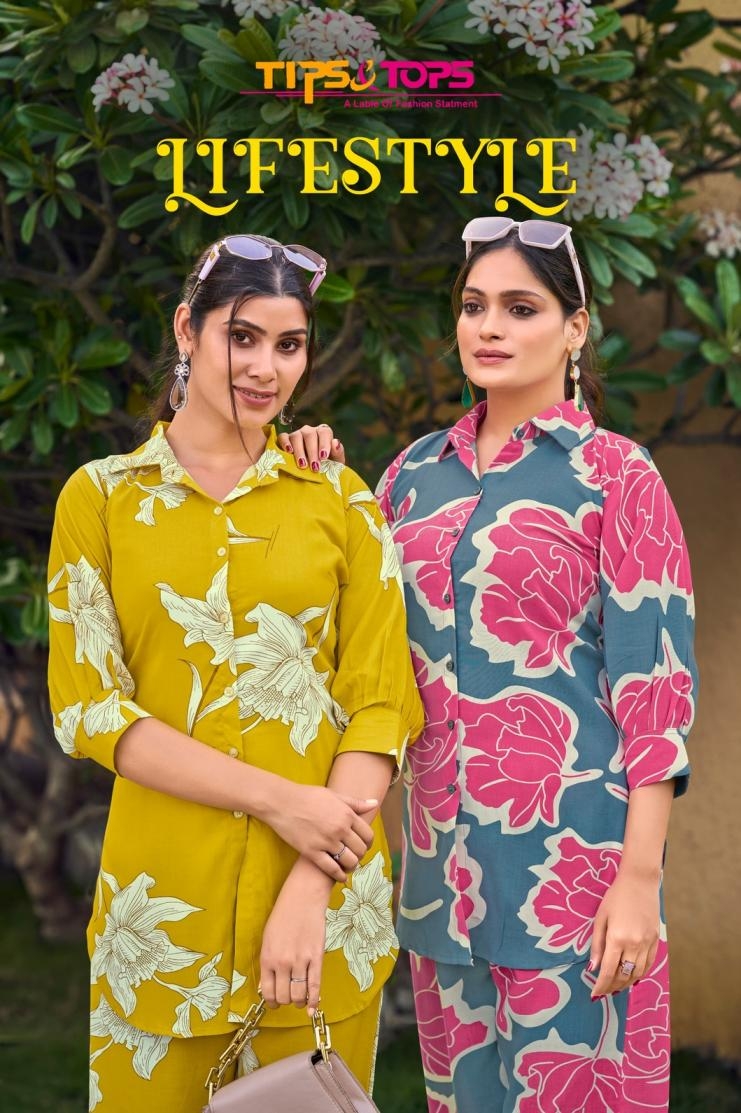 tips & tops lifestyle series 1001-1006 Heavy Reyon Print co-ord sets
