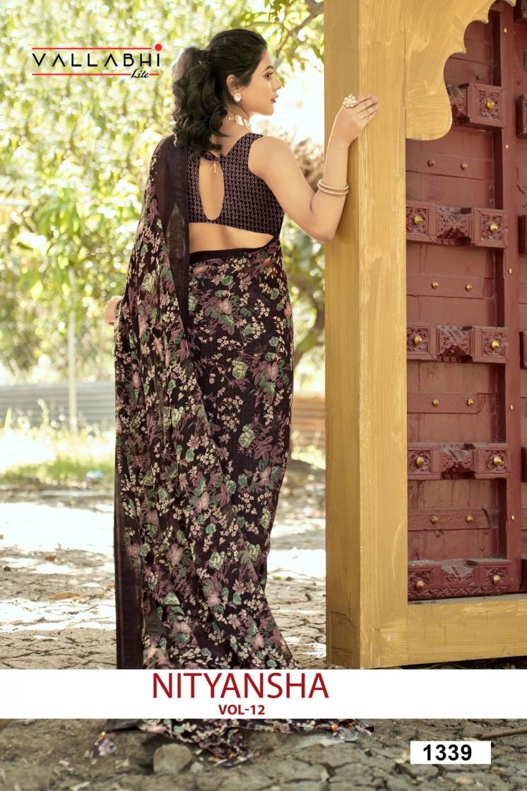 vallabhi lite nityansha 12 series 1339-1344 GEORGETTE wholesale saree