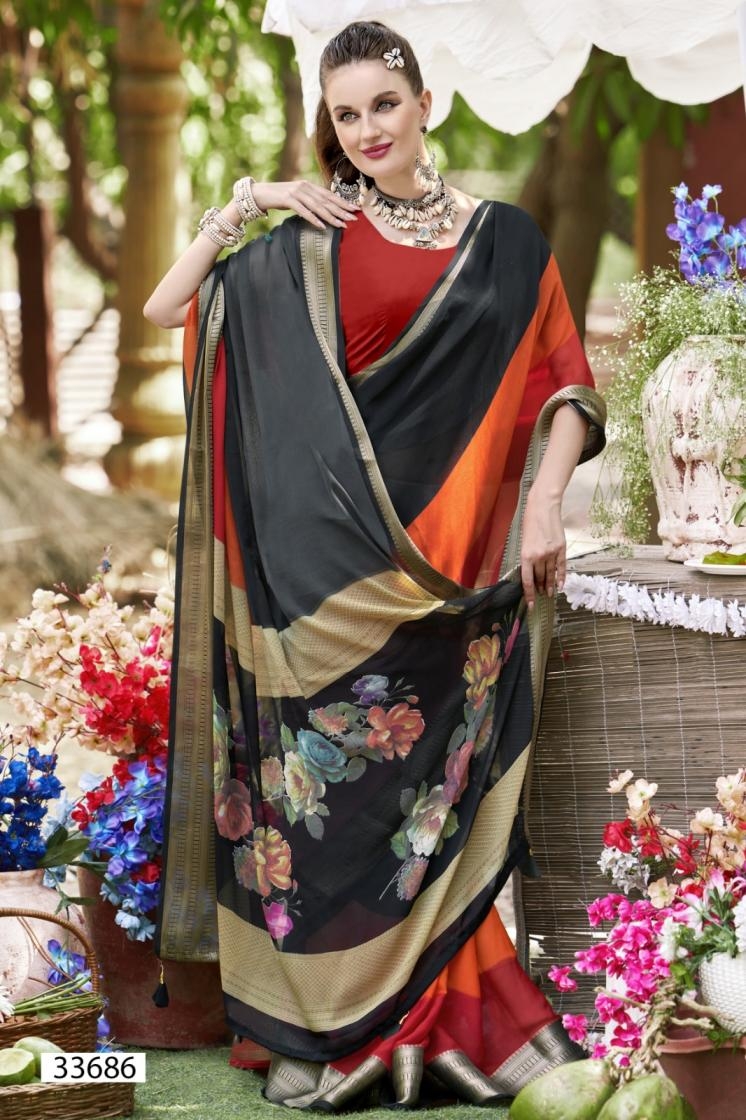 vallabhi prints jiya vol 29 series 33681-33686 MOSS GEORGETTE wholesale saree
