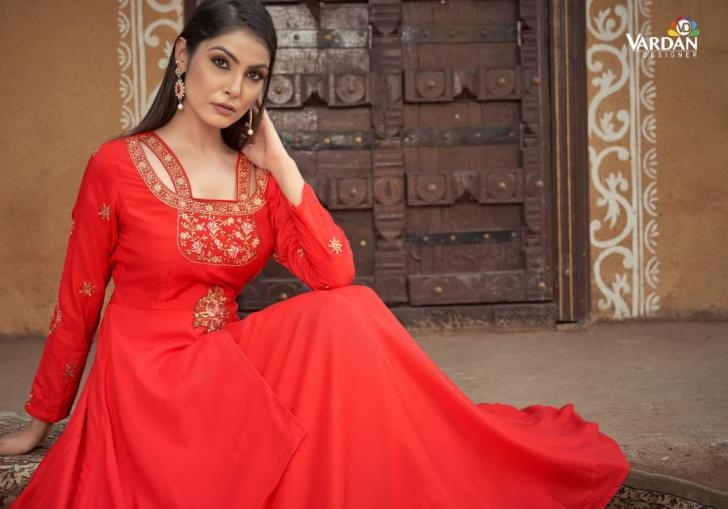 VARDAN SUGAR VOL-2 Heavy Maslin With Heavy Embroidery Inner Stiched gown