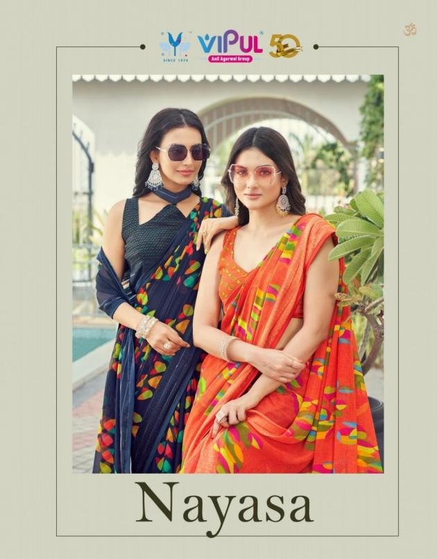 vipul fashion nayasa series 85401-85412 shimmer wholesale saree