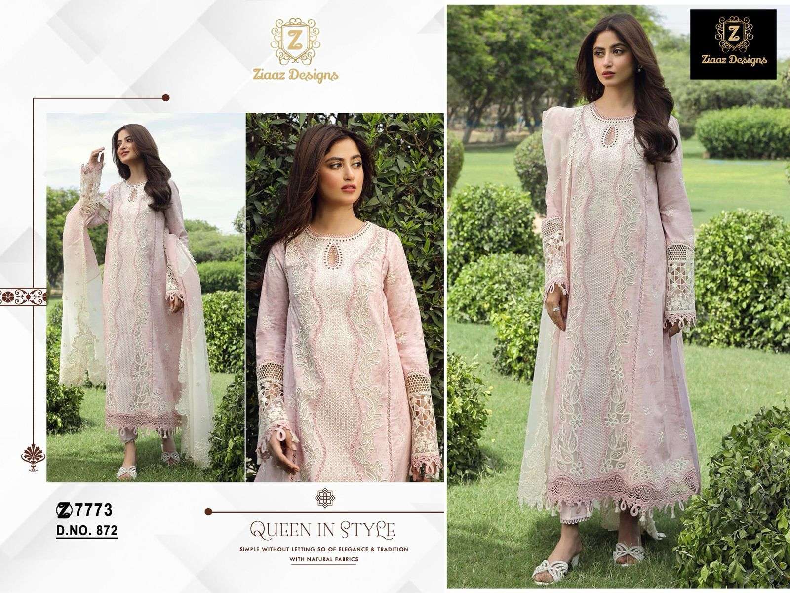 Ziaaz Designs 865 872 Cotton Cambric wholesale suit 