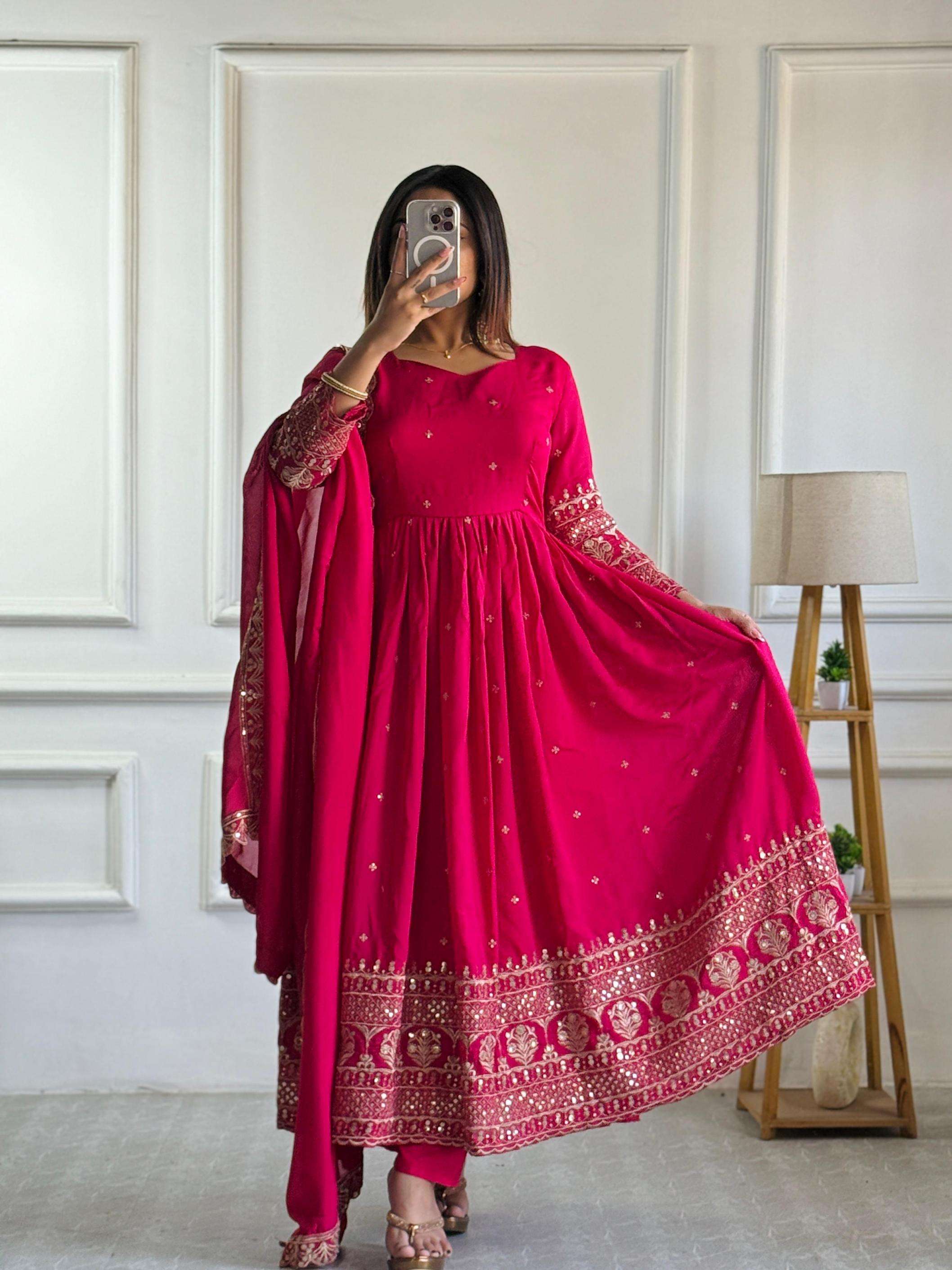 5093 blooming vichitra silk wholesale readymade suit 