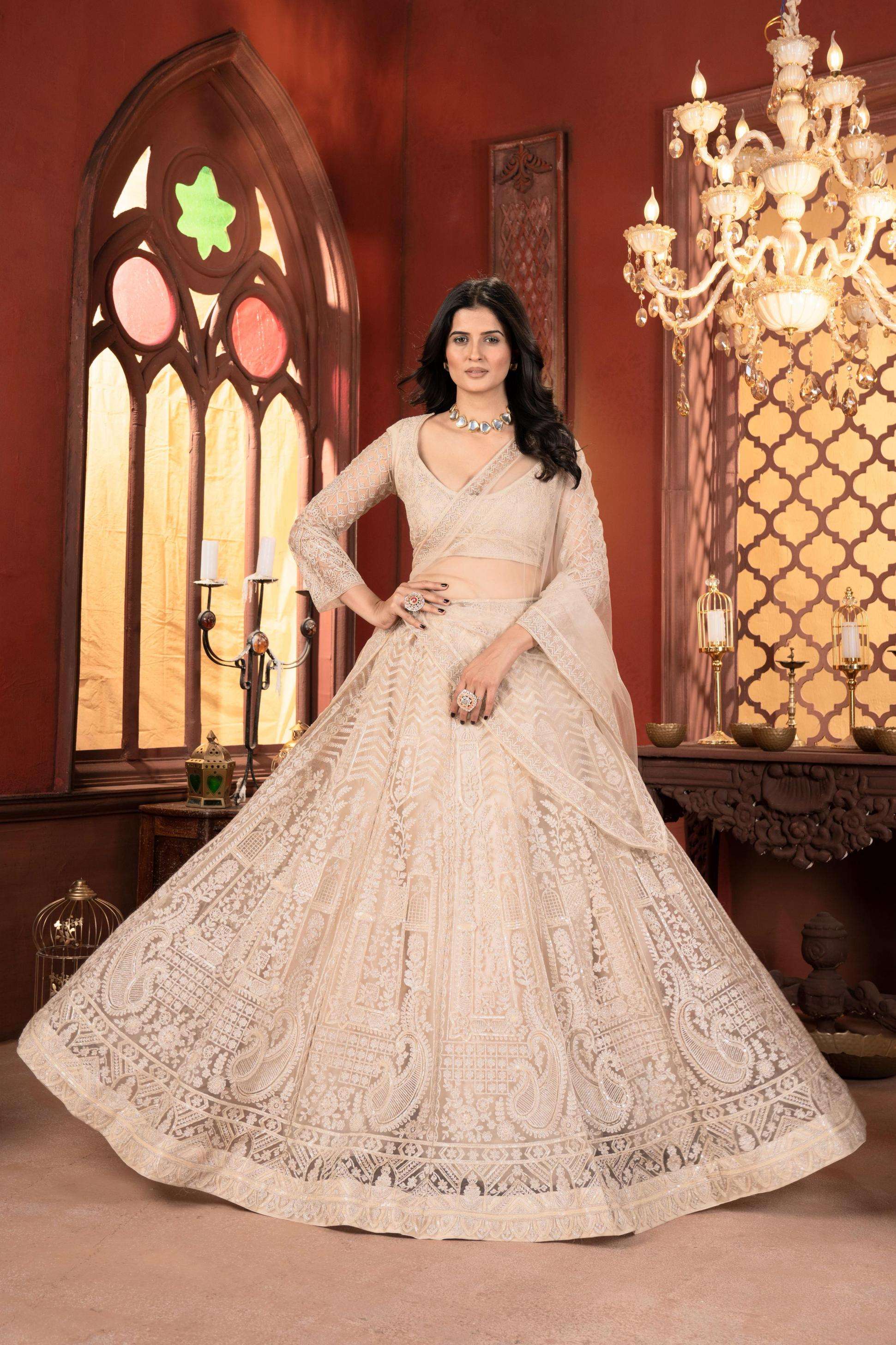 5099 half saree net embroidery work designer chaniya choli for womens