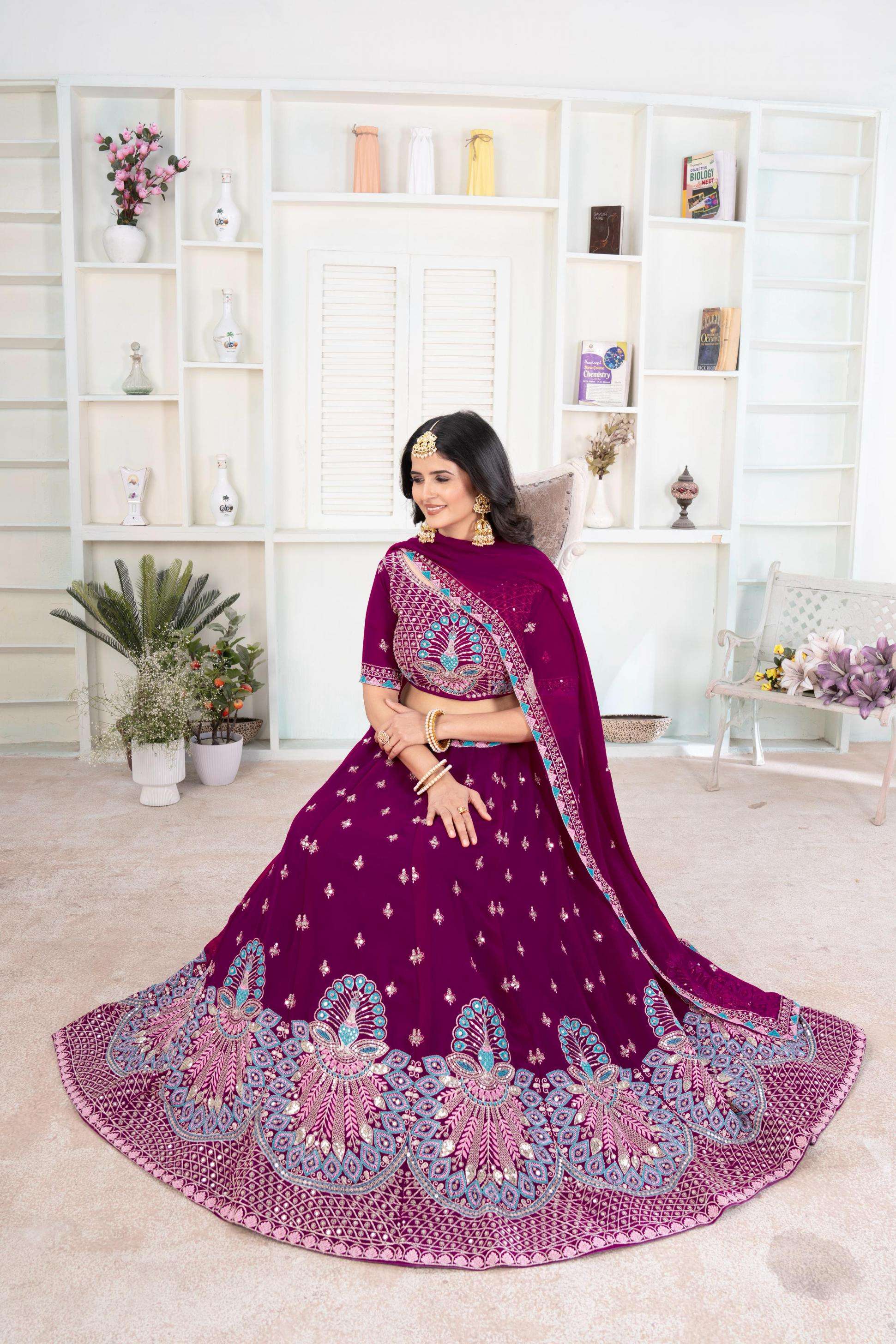 5105 shop trendy faux georgette wholesale lehenga