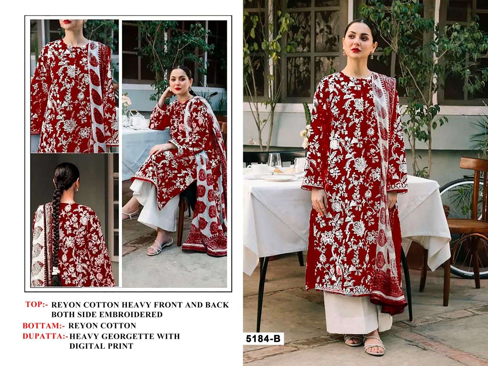 5184 ABCD REYON COTTON wholesale suit 