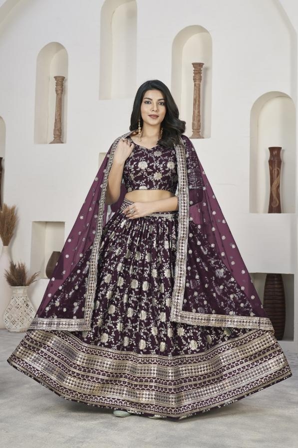 aawiya aalisha vol 1 half saree 1019 dola jacquard semi stitch lehenga unstitch choli