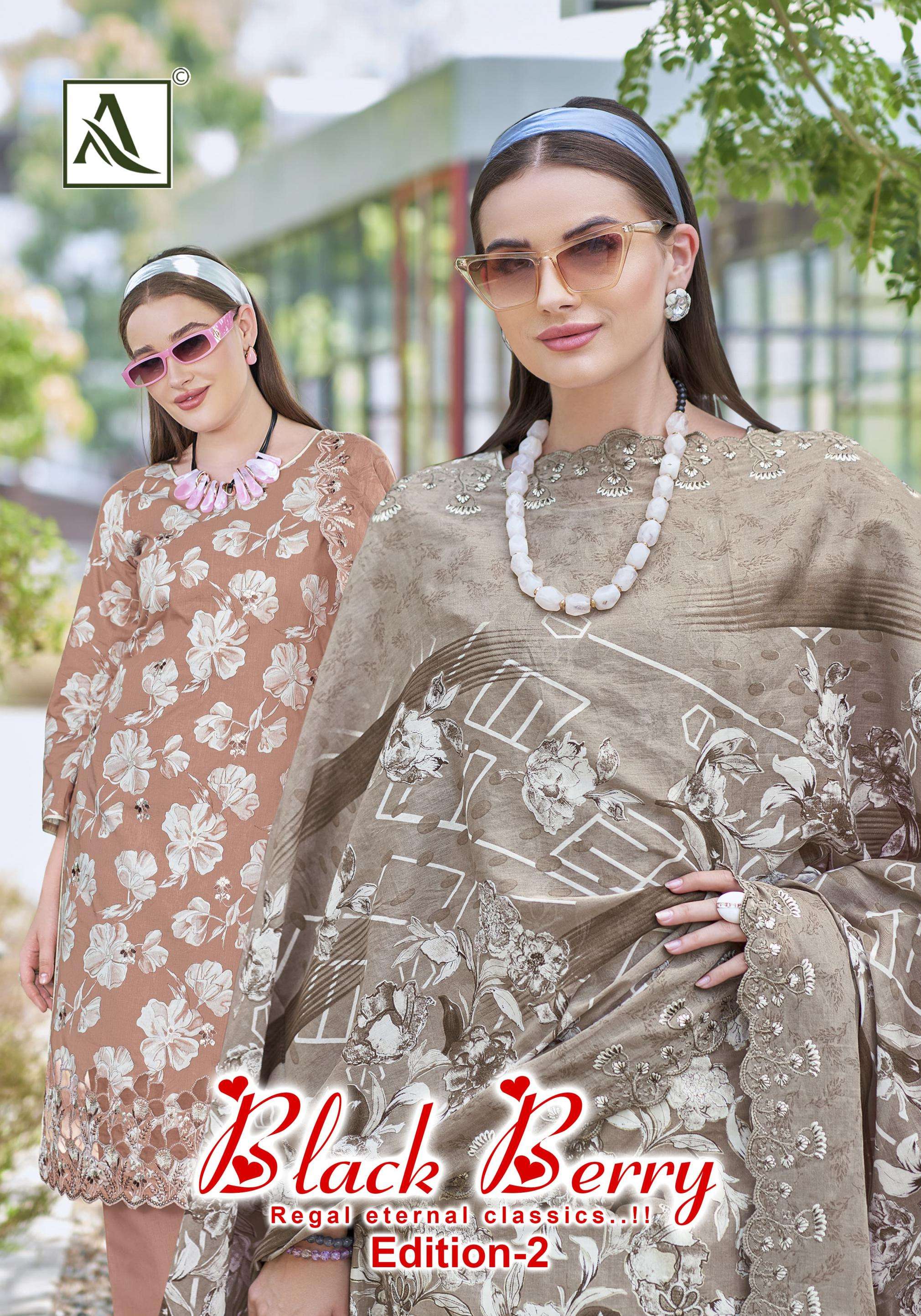 alok suits black berry 2 series 199681501-199681506 Pure Cambric Cotton wholesale suit