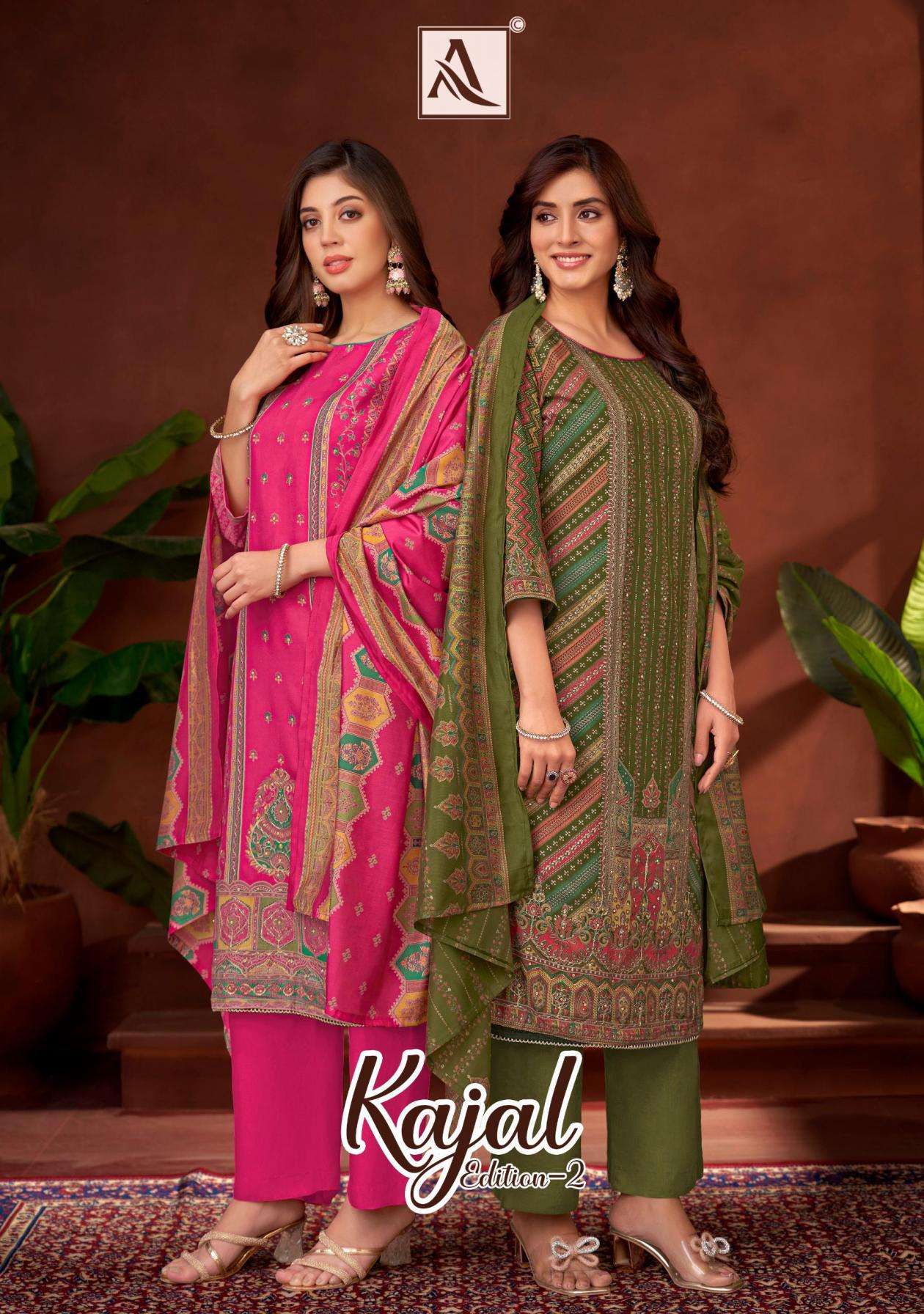 alok suits kajal vol 2 series 1907001-1907006 viscose wholesale suit 