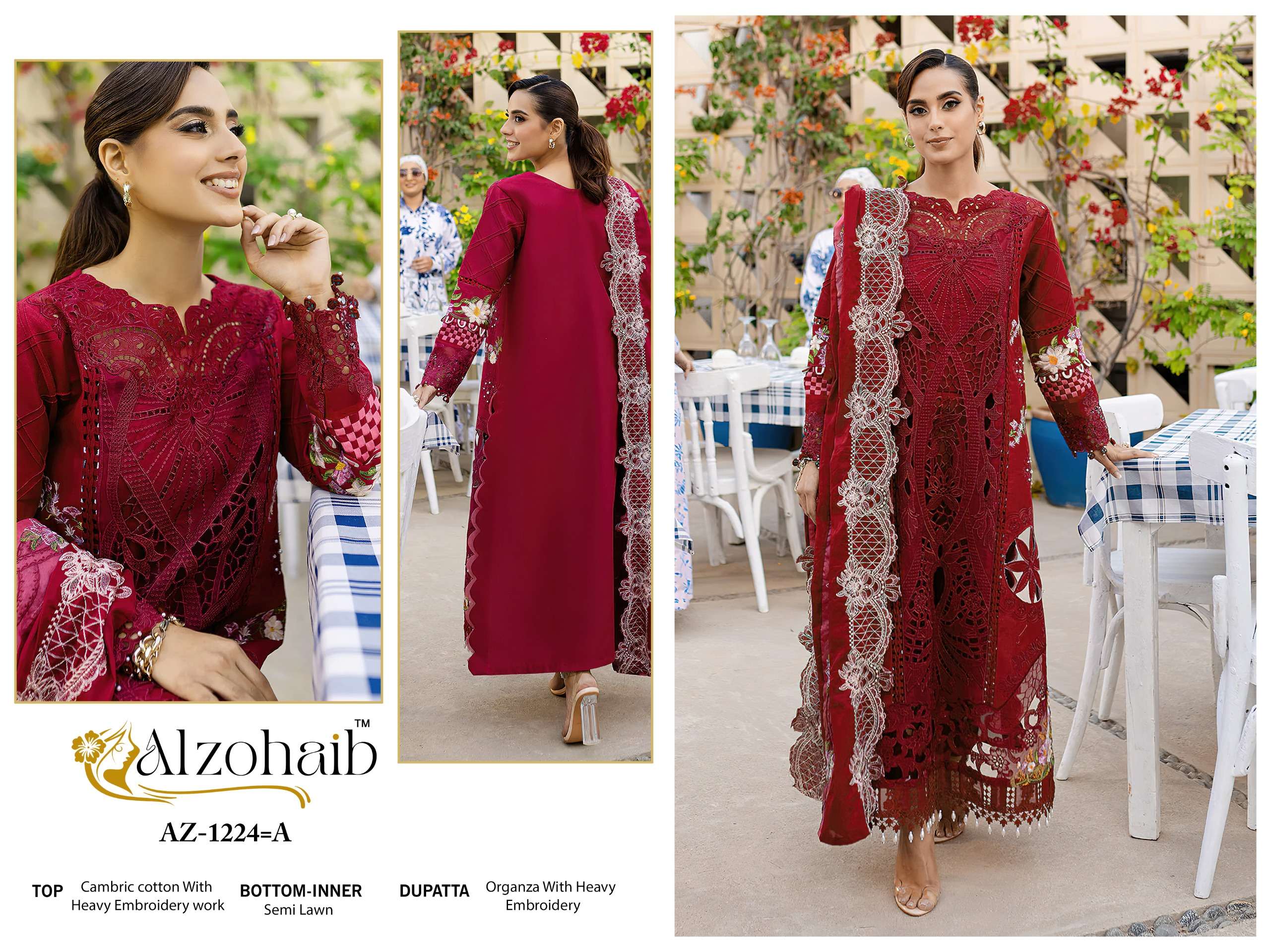 ALZOHAIB AZ-1224 A-B cotton wholesale suit 