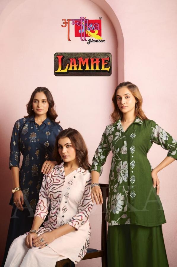 ambika lamhe vertican top with inner wholesale co-ord sets
