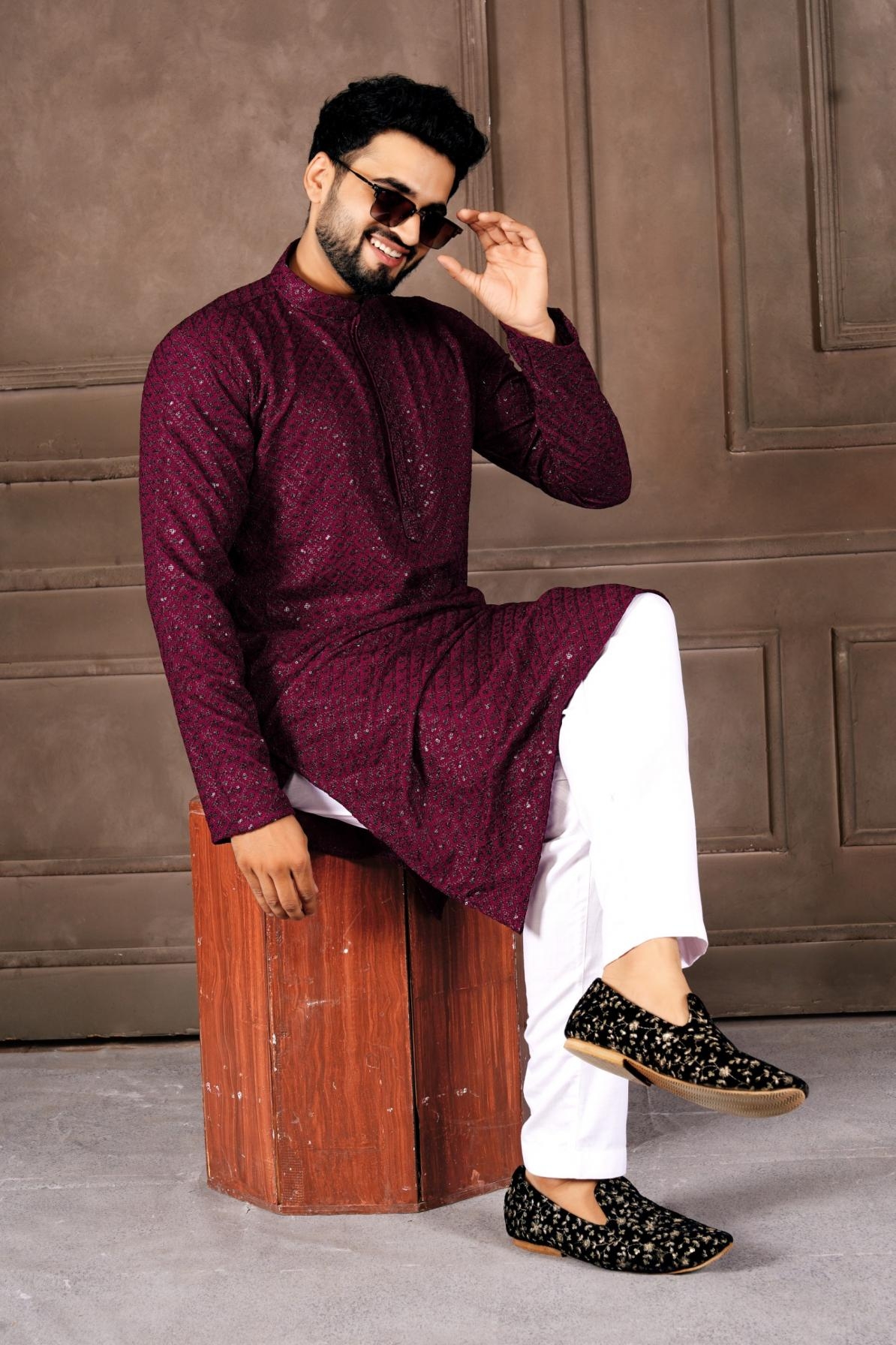 ar exports manyavar vol 1 series 1201-1207 rayon shifflli mens kurta