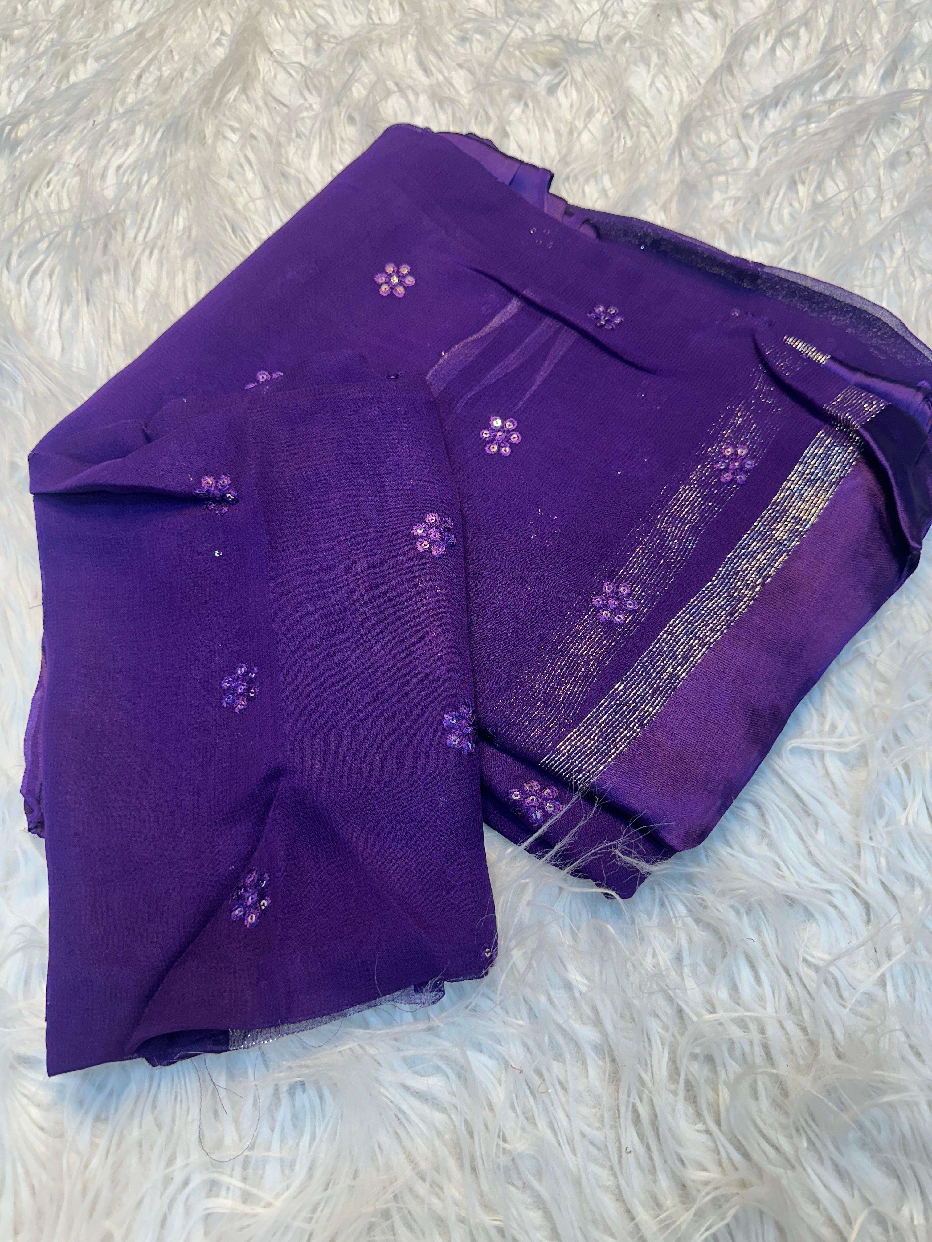 Arpita Satin Patta Pure Viscose Georgette Saree