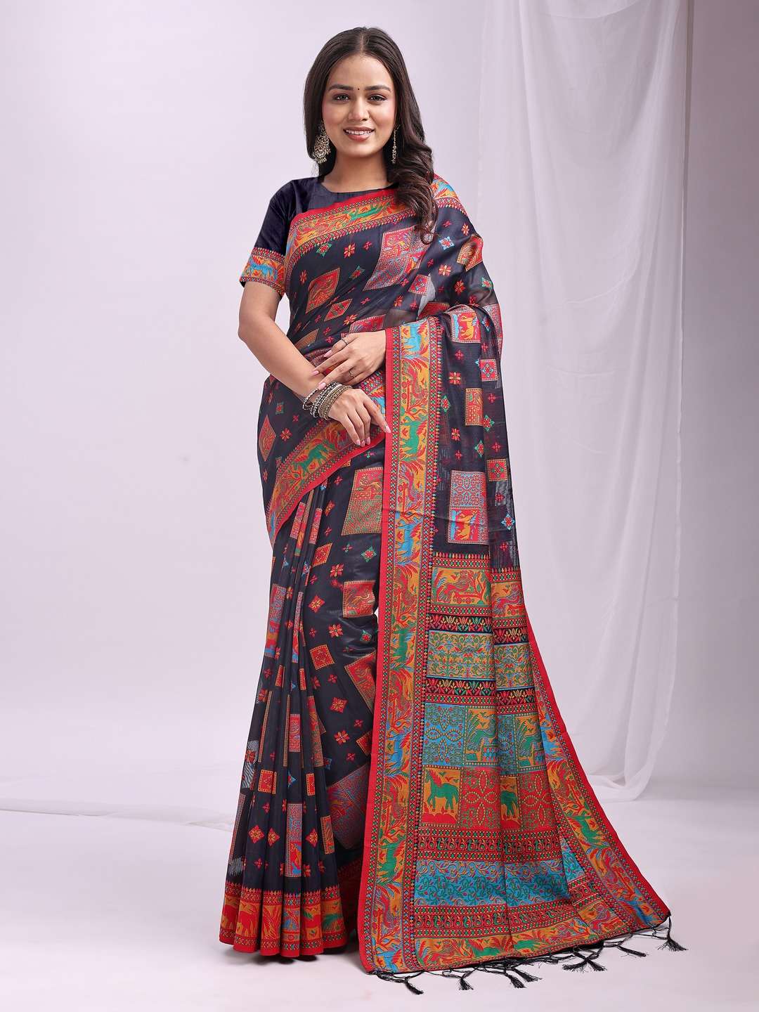 ASTITA VASTRALOOM Linen Cotton wholesale saree