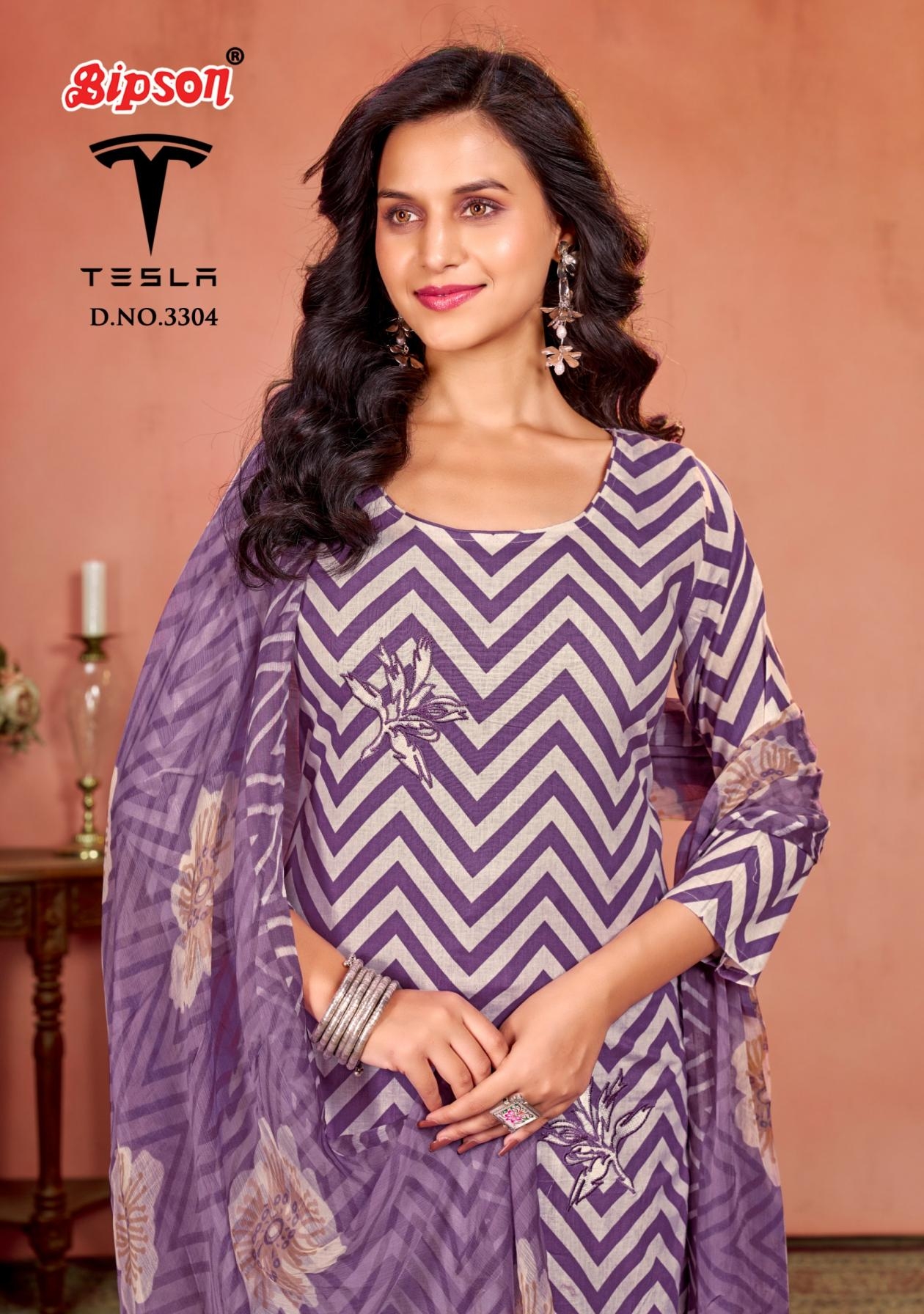 bipson print tesla 3304 Pure Cotton Cambric wholesale suit 