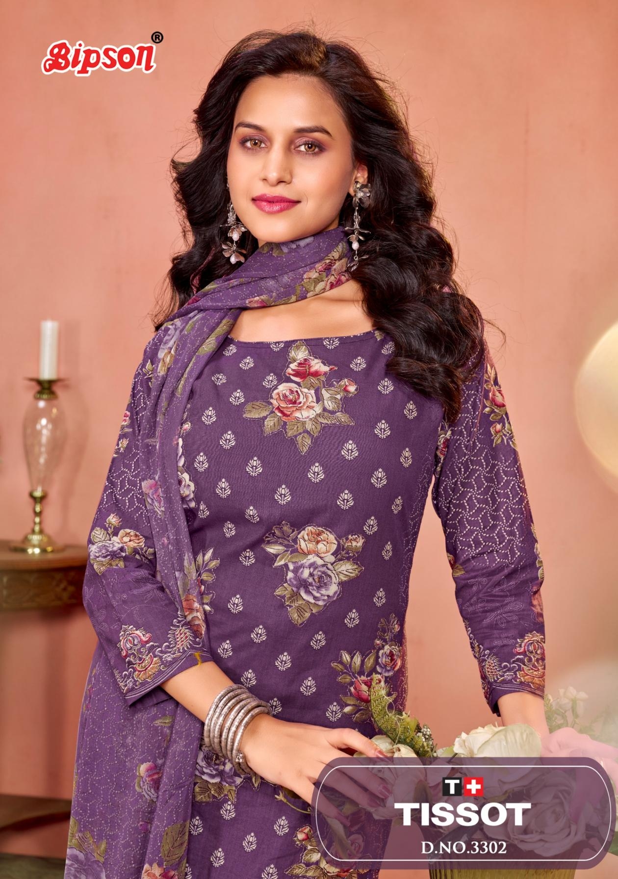 bipson print tissot 3302 Pure Cotton Cambric wholesale suit 