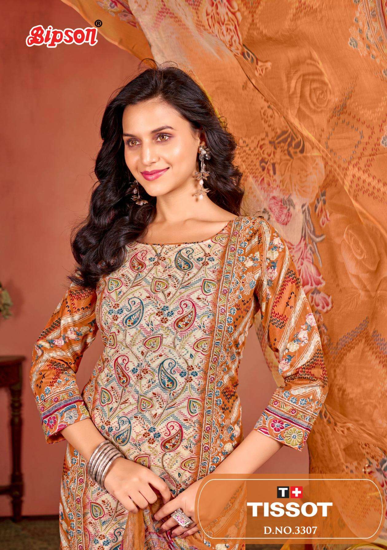 bipson print tissot 3307 Pure Cotton Cambric wholesale suit 