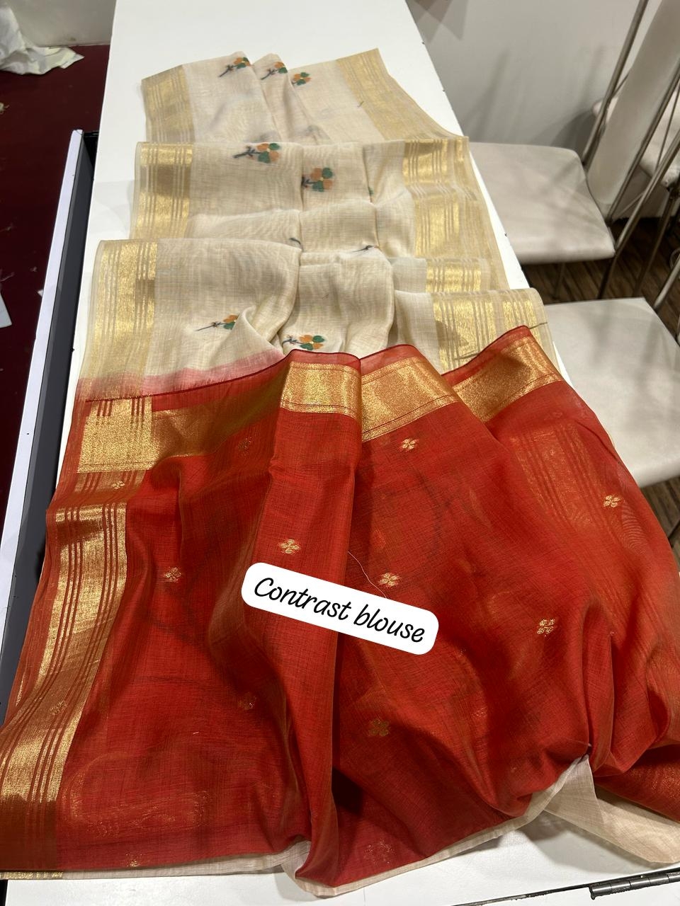 BT-10 Muga Cotton 418 Premium soft Muga Cotton saree 