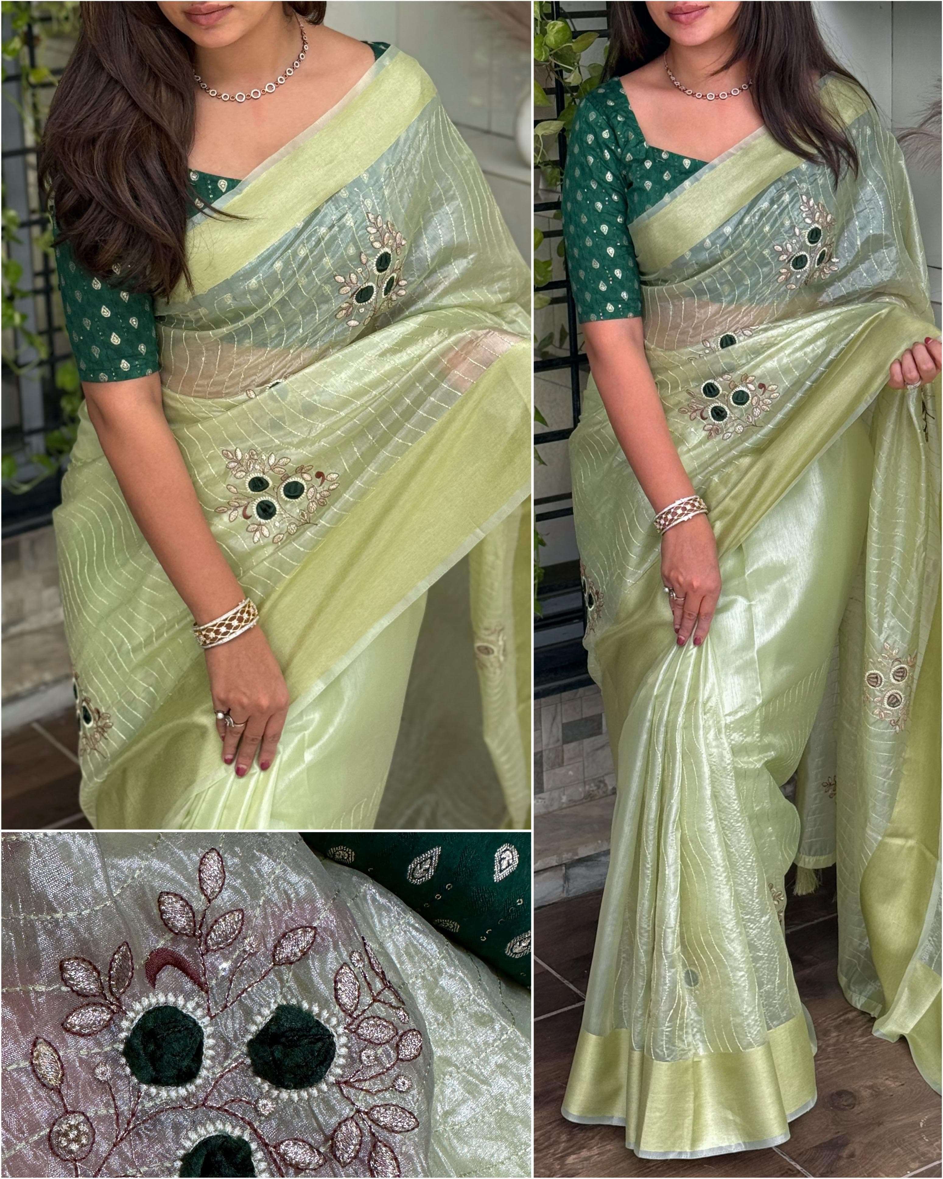 BT-56 Golden Girl  Tissue silk wholesale saree