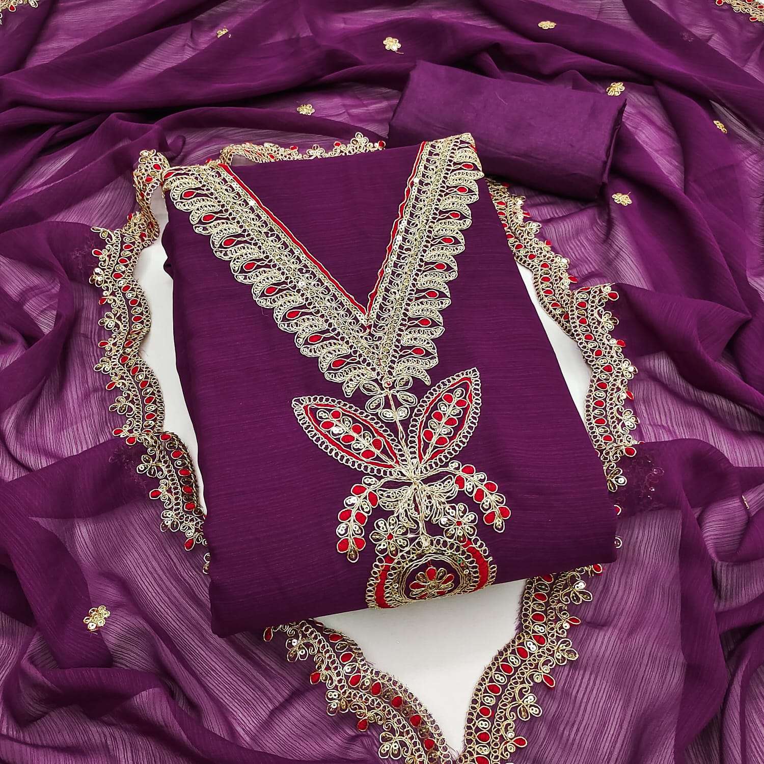 btm 315 ZOMATO SILK WITH KODDING WORK wholesale suit 