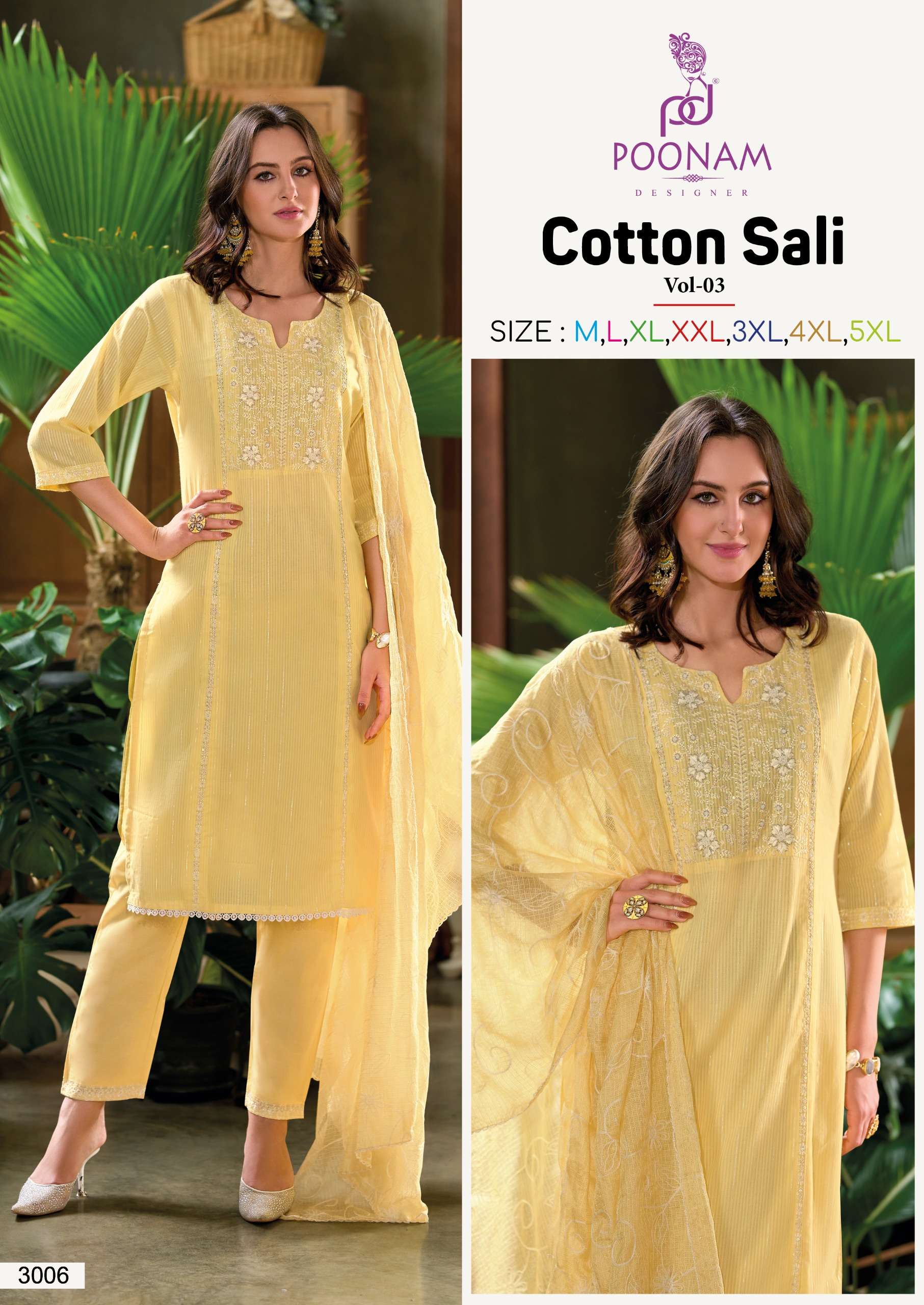Camric Cotton fabric With premium quality Handwok wholesale suit 