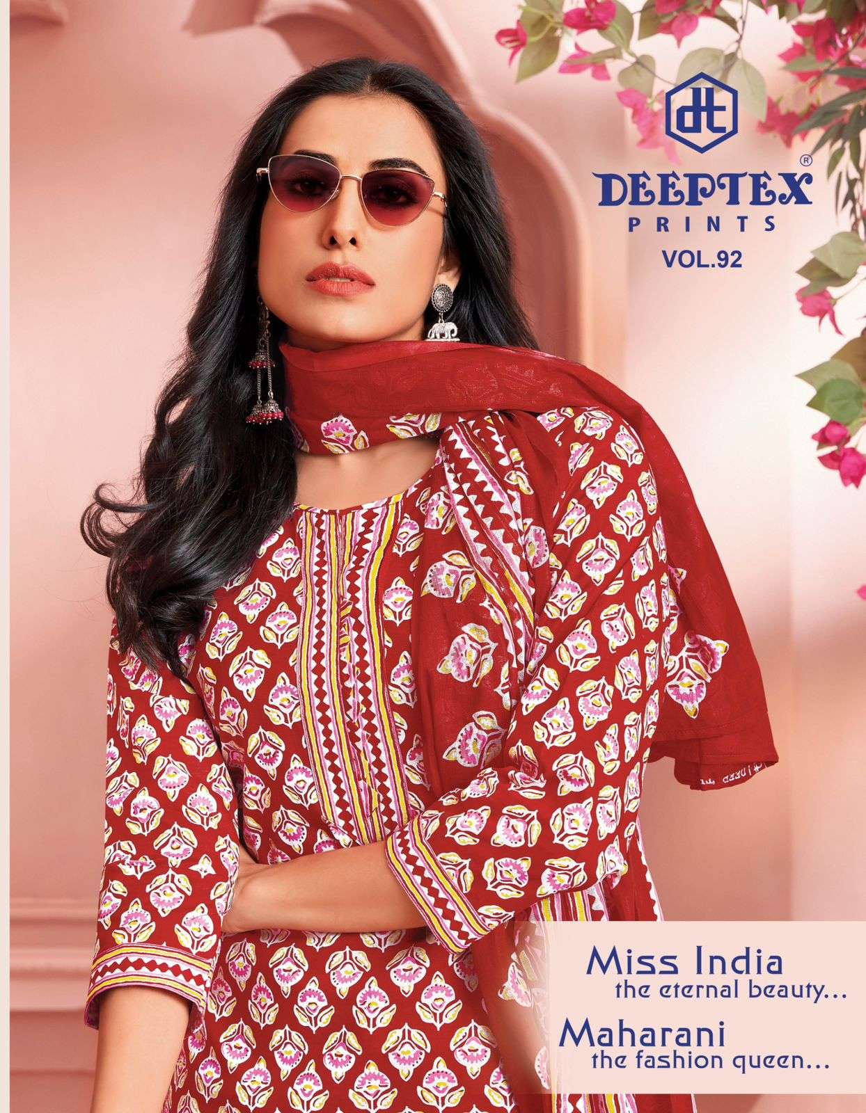 Deeptex Miss India Vol-92 series 9201-9216 Pure Cotton Printed wholesale suit 