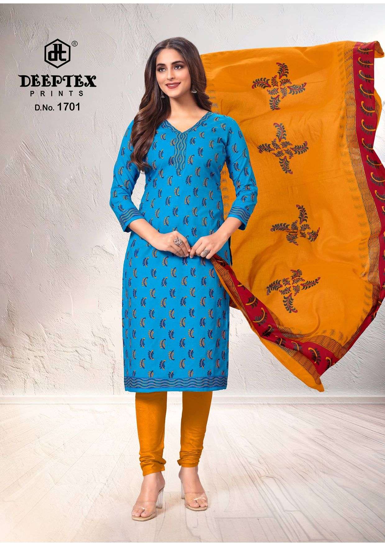 Deeptex Tradition Vol-17 series 1701-1710 Heavy Cotton Printed wholesale suit
